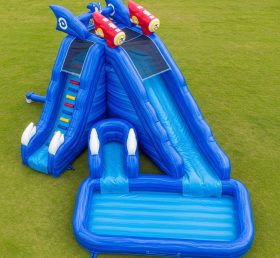 T8-7470 Sonic Theme Inflatable Water Slide