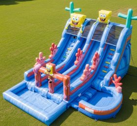 T8-7485 SpongeBob Theme Inflatable Water Slide