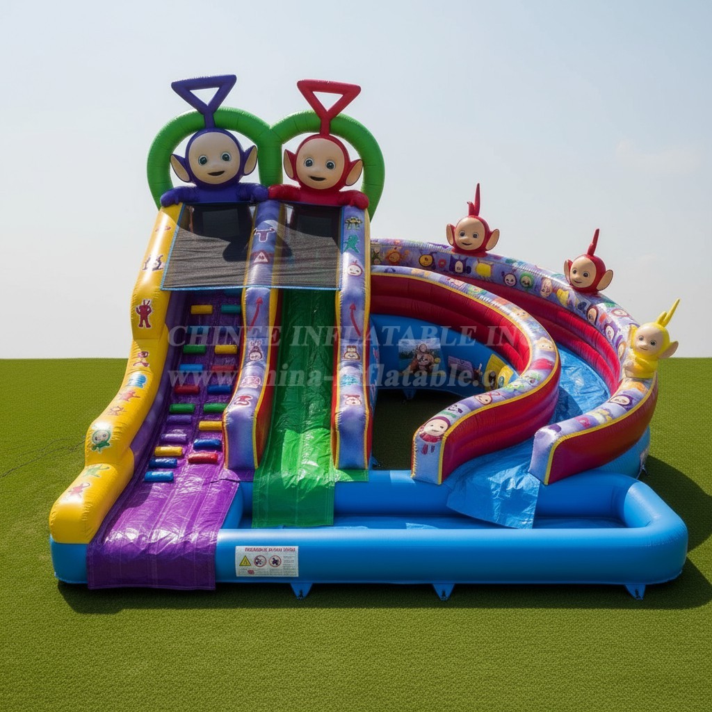 T8-7520 Teletubbies Theme Inflatable Water Slide