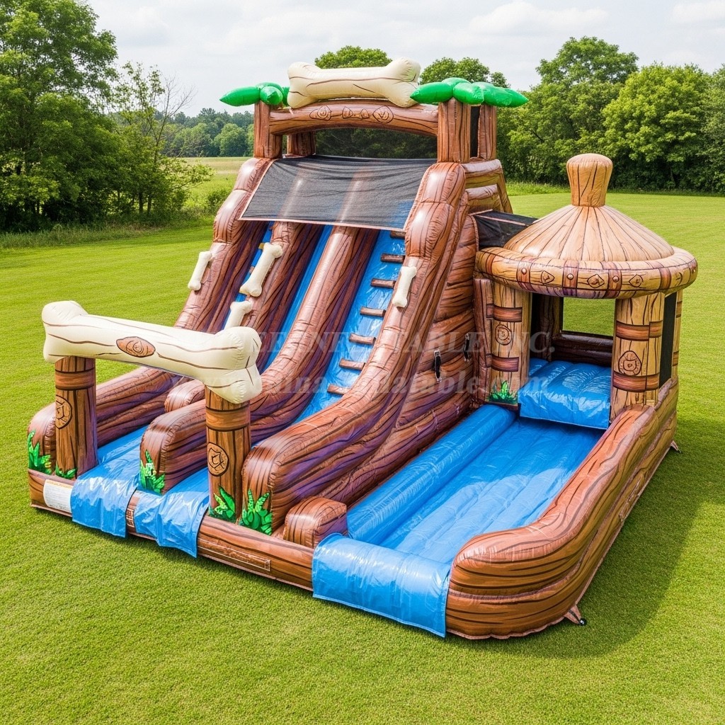 T8-7526 The Flintstones Theme Inflatable Water Slide