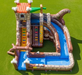 T8-7528 The Flintstones Theme Inflatable Water Slide