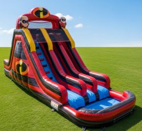 T8-7534 The Incredibles Theme Inflatable Water Slide