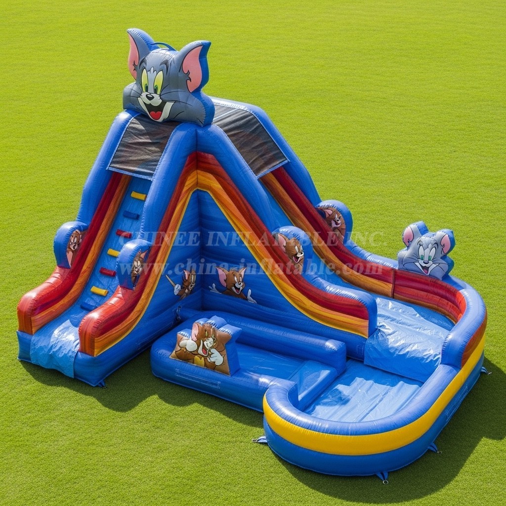 T8-7583 Tom and Jerry Theme Inflatable Water Slide