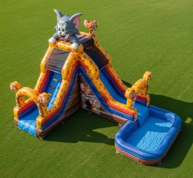 T8-7585 Tom and Jerry Theme Inflatable Water Slide