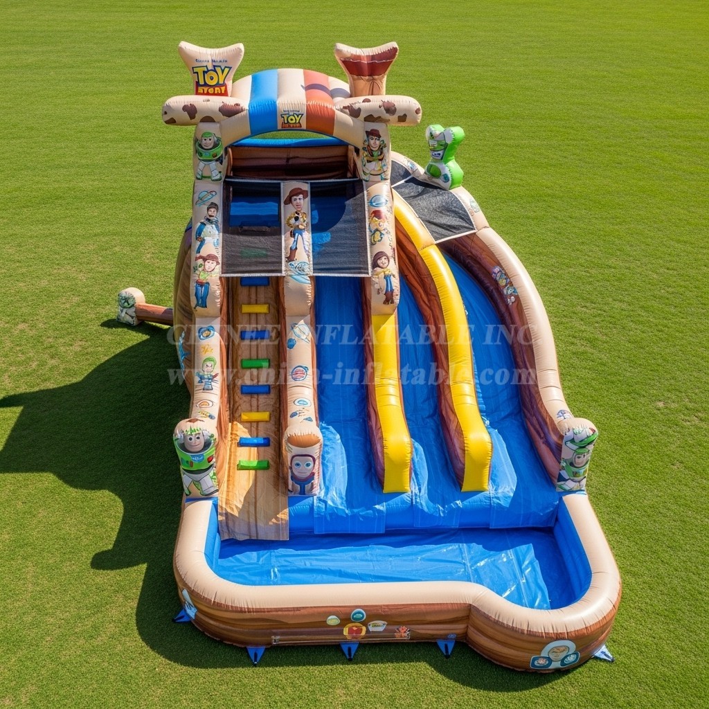 T8-7590 Toy Story Theme Inflatable Water Slide