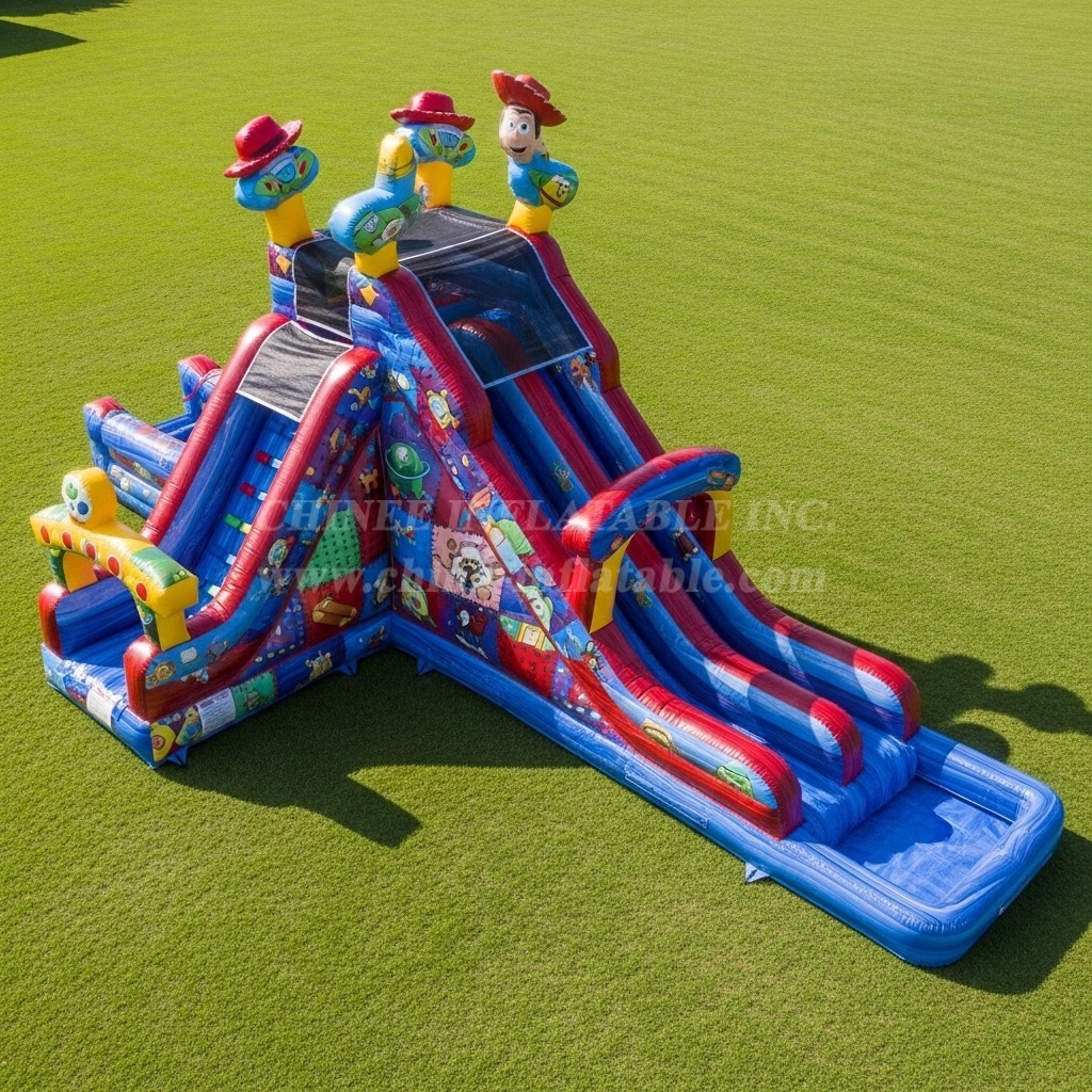 T8-7591 Toy Story Theme Inflatable Water Slide