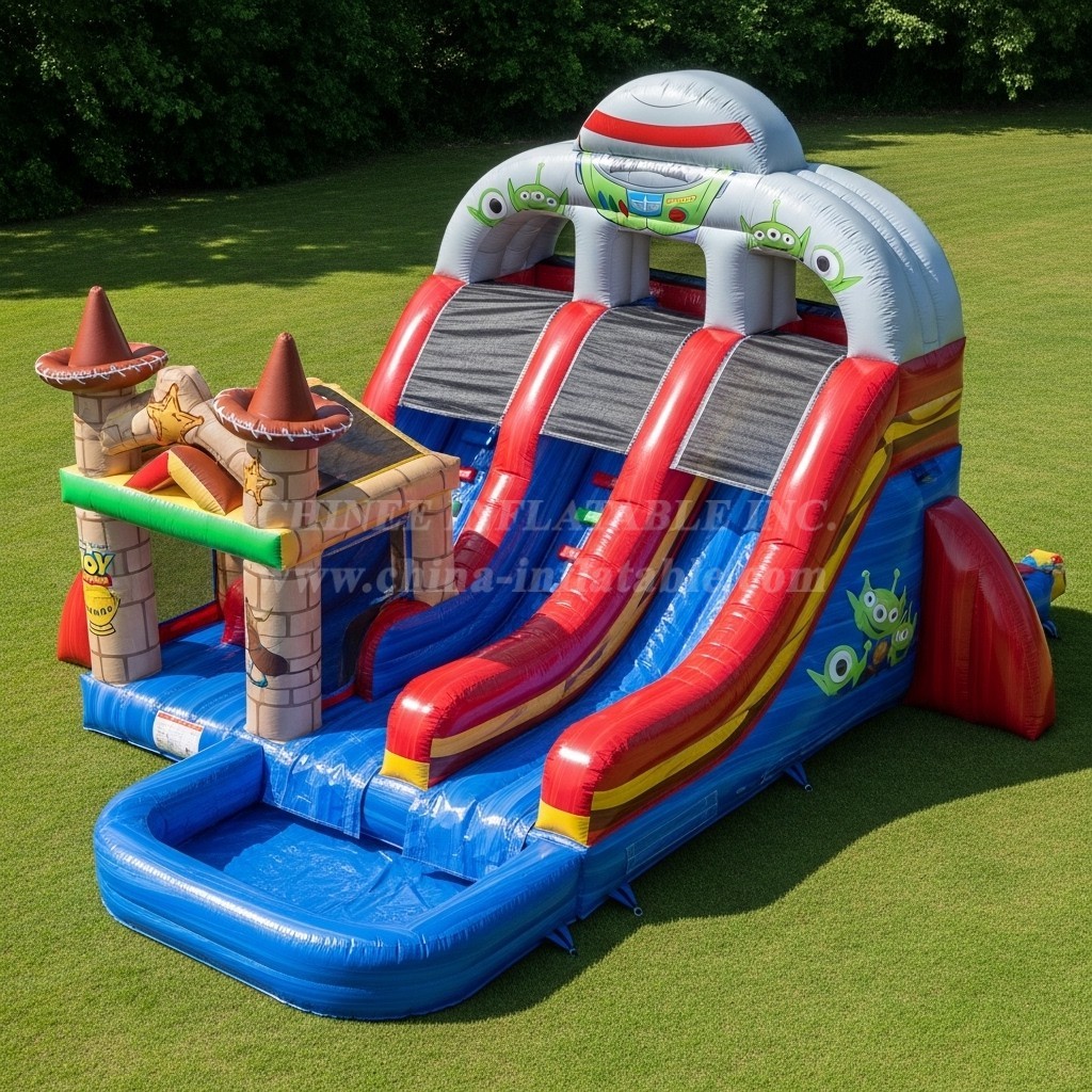 T8-7592 Toy Story Theme Inflatable Water Slide