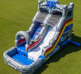 T8-7595 Transformers Theme Inflatable Water Slide