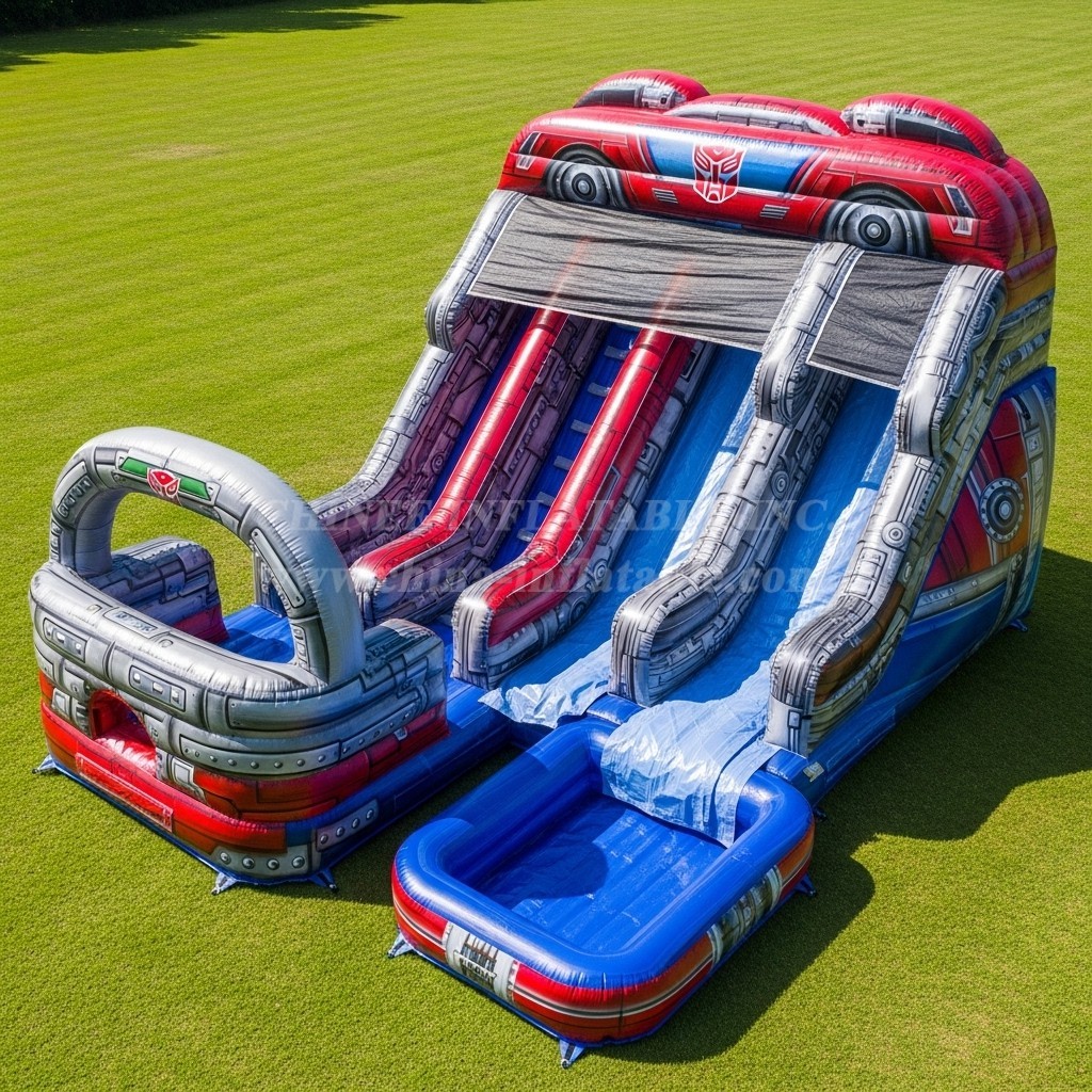 T8-7600 Transformers Theme Inflatable Water Slide