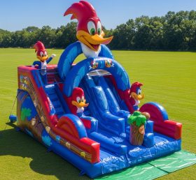 T8-7613 Woody Woodpecker Theme Inflatable Water Slide
