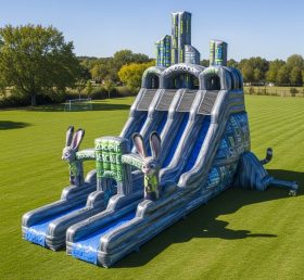 T8-7615 Zootopia Theme Inflatable Water Slide