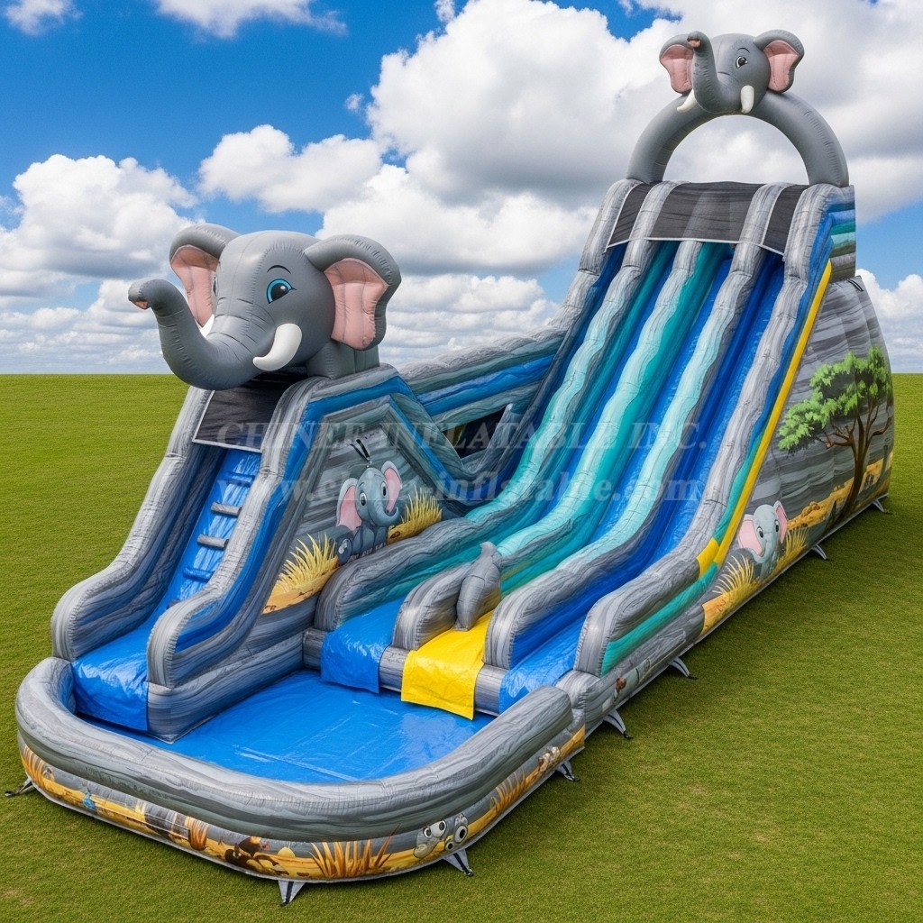 T8-7665 Elephant Theme Giant Slide