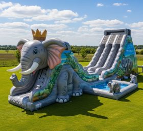 T8-7666 Elephant Theme Giant Slide