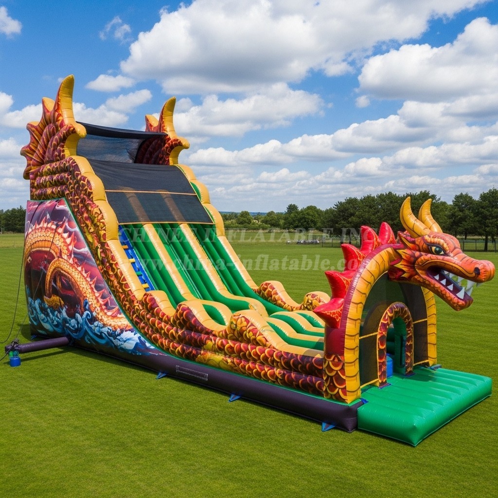 T8-7754 Dragon Theme Inflatable Slide