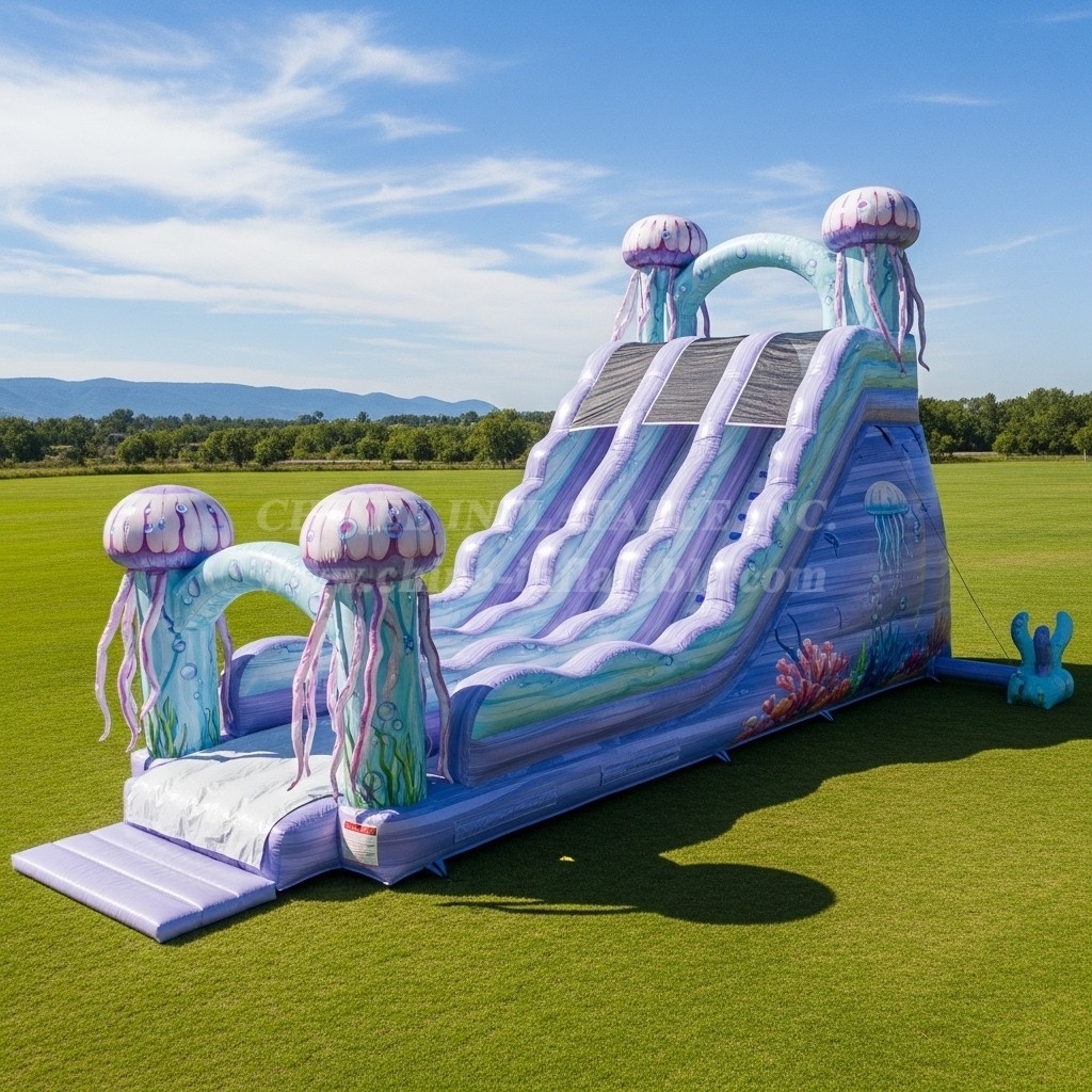 T8-7777 Jellyfish Theme Inflatable Slide