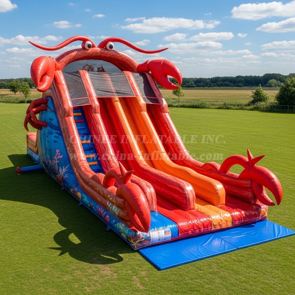 T8-7783 Lobster Theme Inflatable Slide