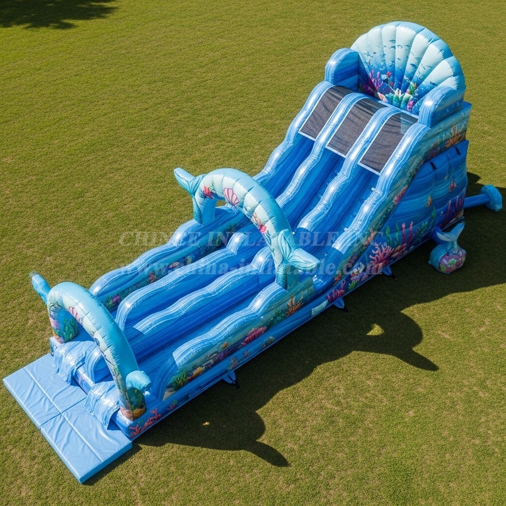 T8-7789 Mermaid Theme Inflatable Slide