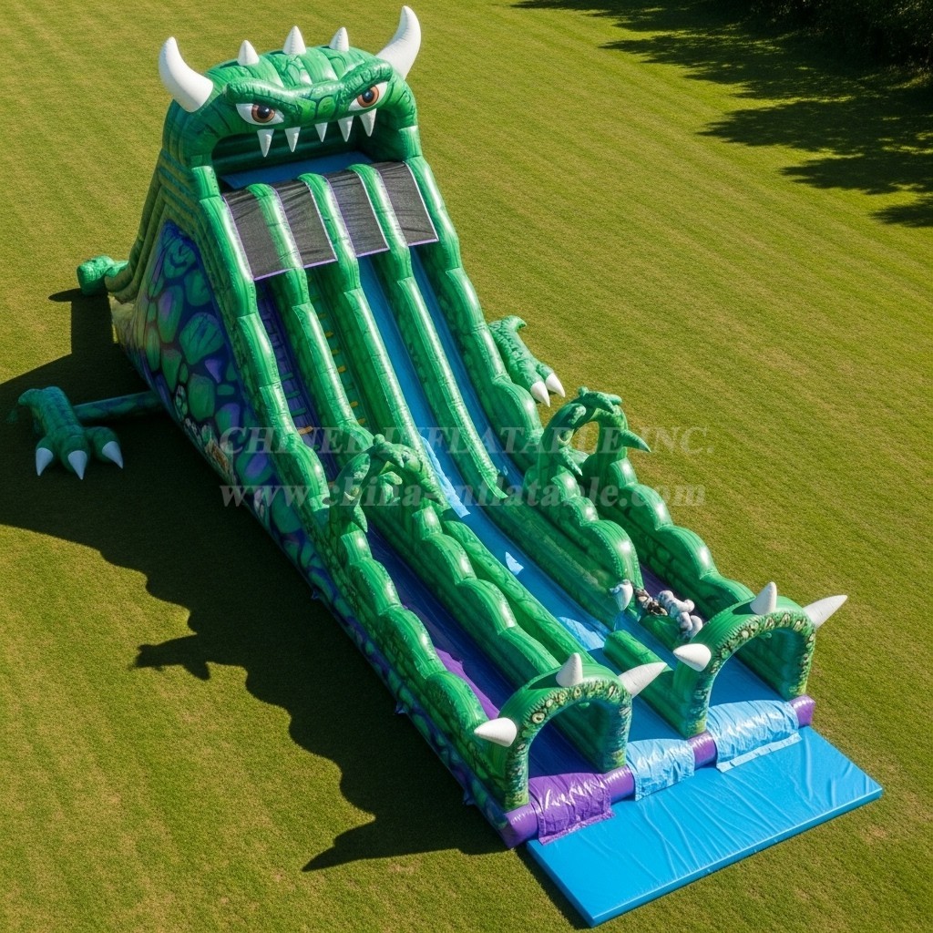 T8-7793 Monster Theme Inflatable Slide