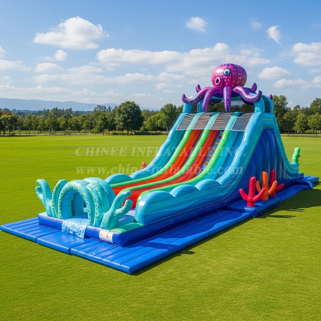 T8-7797 Octopus Theme Inflatable Slide