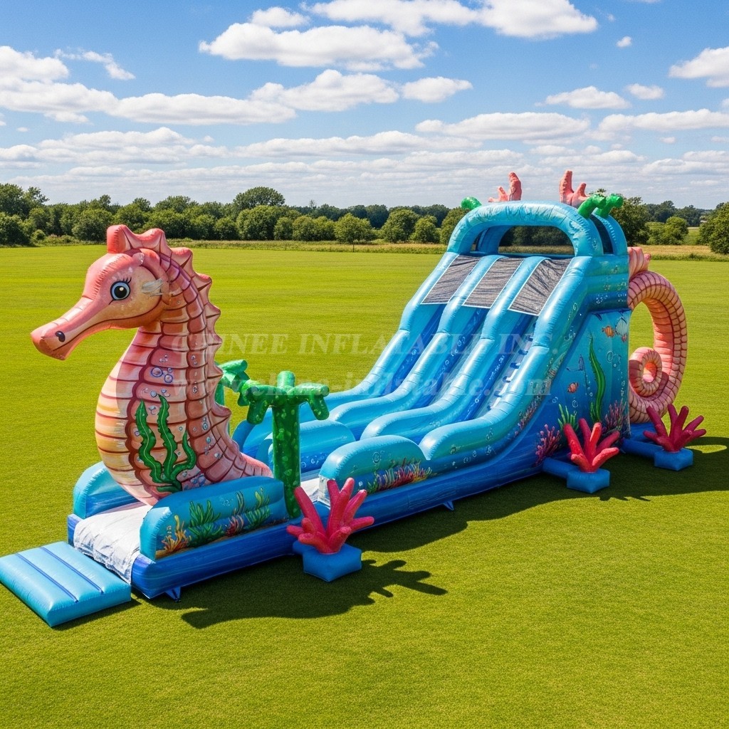 T8-7815 Seahorse Theme Inflatable Slide