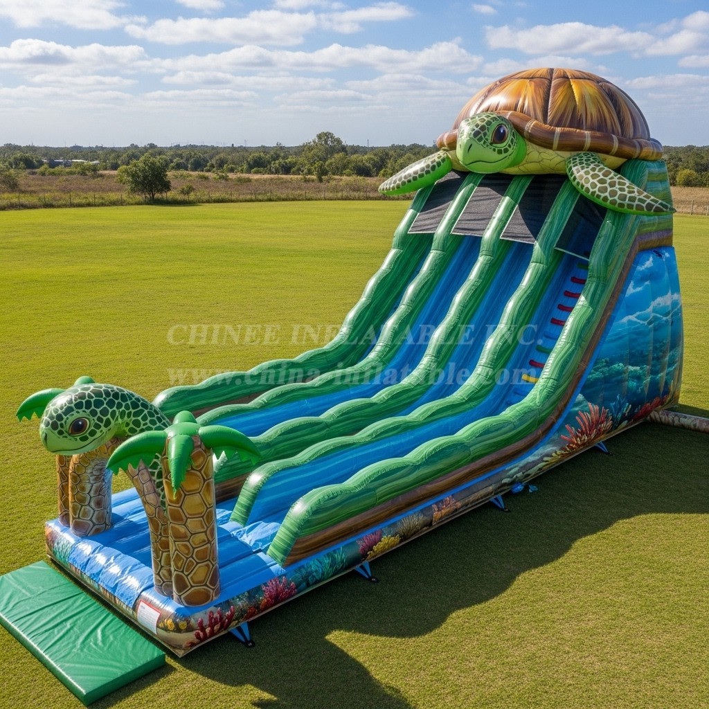 T8-7823 Turtle Theme Inflatable Slide