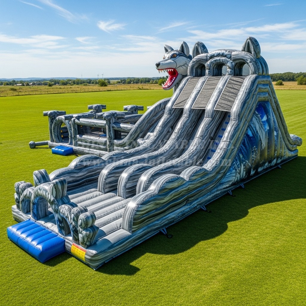 T8-7887 Wolf Theme Giant Slide