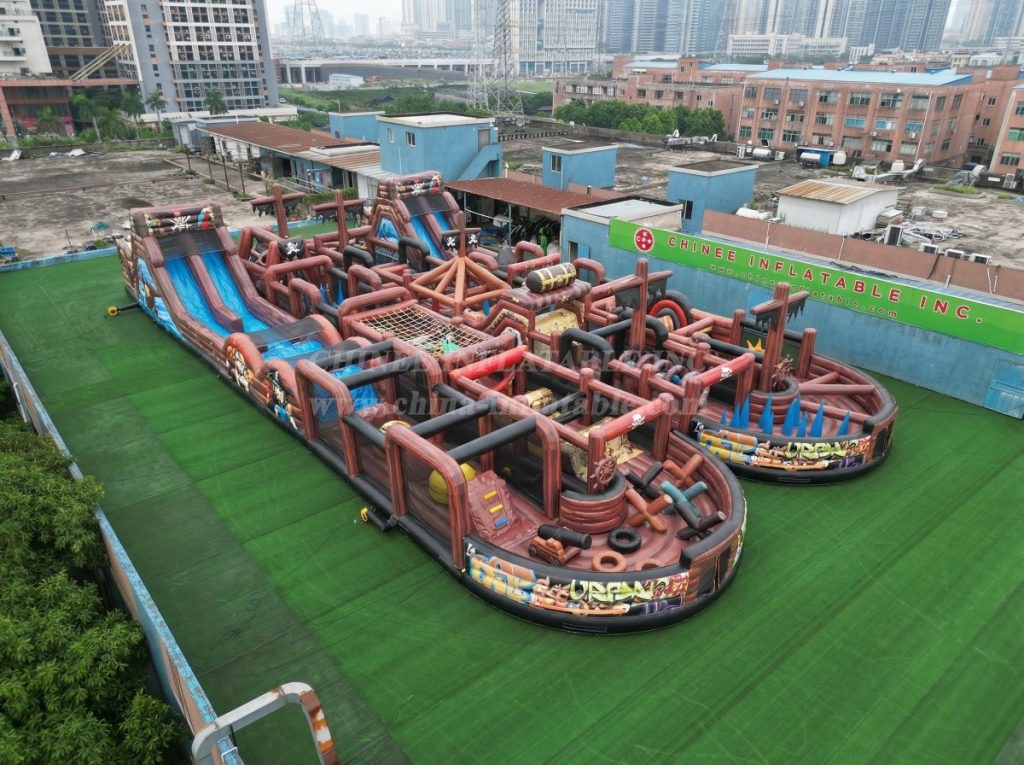 CR2-103 Pirates Theme Challenging Run Giant Inflatable Obstacle Courses