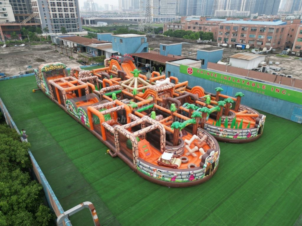 CR2-143 The Flintstones Theme Challenging Run Giant Inflatable Obstacle Courses
