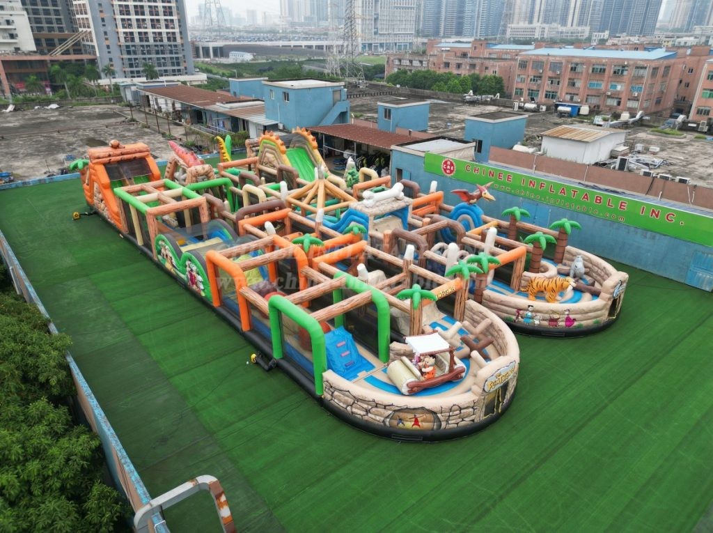 CR2-144 The Flintstones Theme Challenging Run Giant Inflatable Obstacle Courses