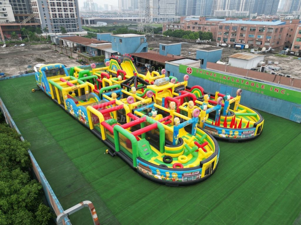 CR2-147 The Simpsons Theme Challenging Run Giant Inflatable Obstacle Courses