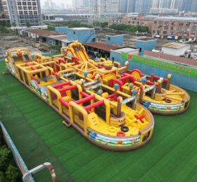 CR2-163 Winnie the Pooh Theme Challenging Run Giant Inflatable Obstacle Courses