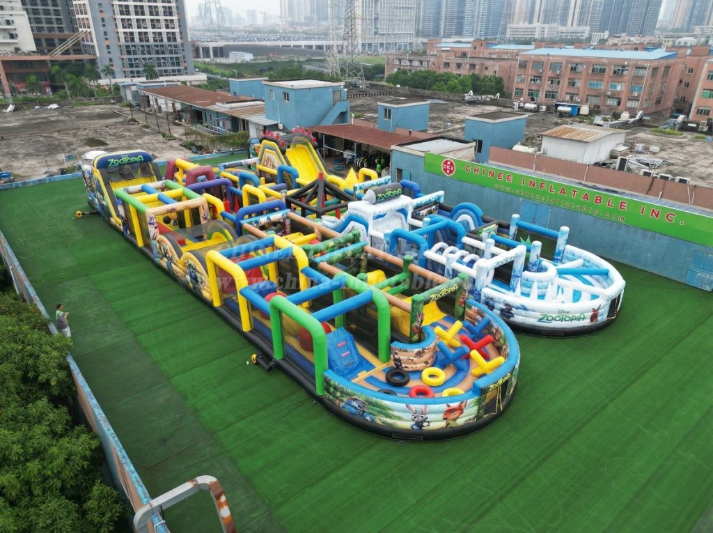 CR2-170 Zootopia Theme Challenging Run Giant Inflatable Obstacle Courses