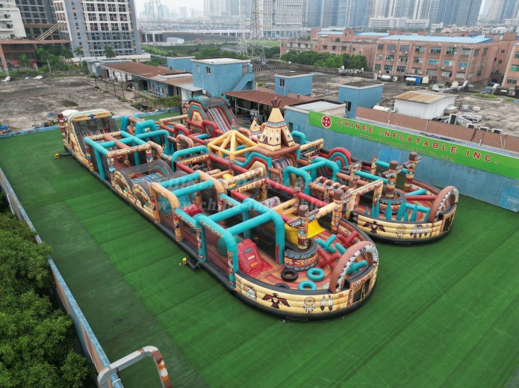 CR2-2 American Indian Theme Challenging Run Giant Inflatable Obstacle Courses