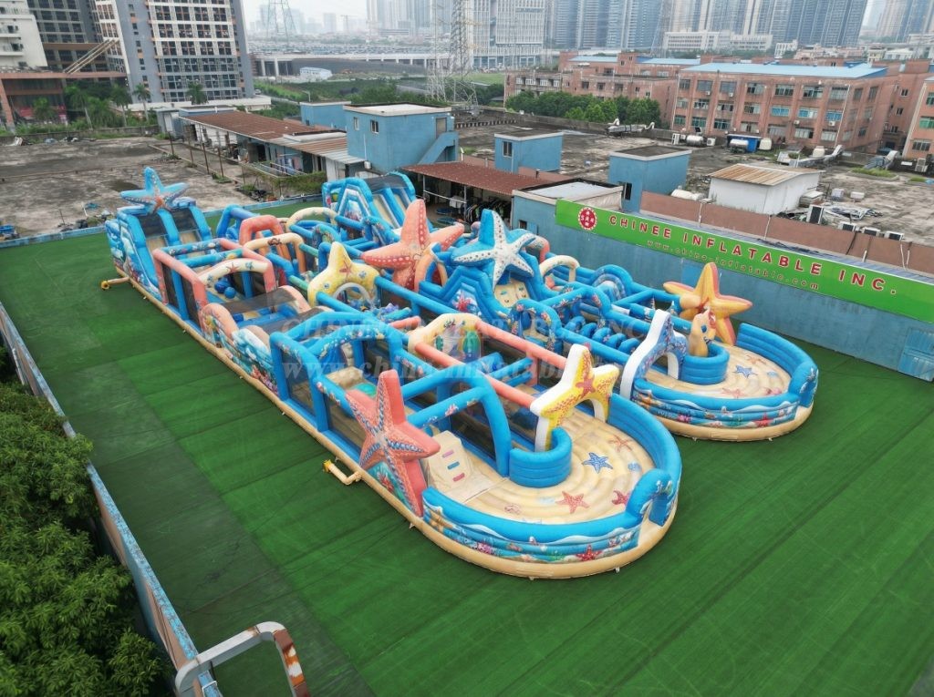 CR2-238 Starfish Theme Challenging Run Giant Inflatable Obstacle Courses