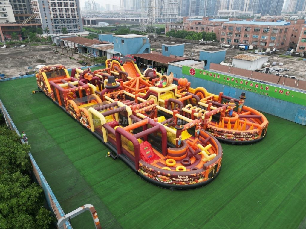 CR2-239 Thanksgiving Theme Challenging Run Giant Inflatable Obstacle Courses