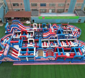 CR2-262 American Style Theme Challenging Run Giant Inflatable Obstacle Courses