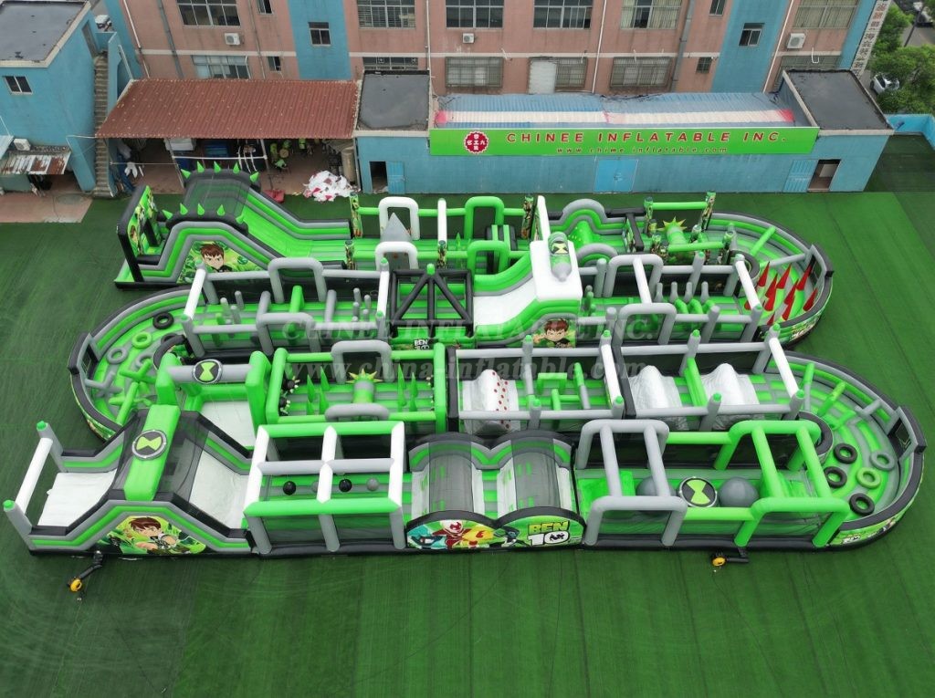 CR2-266 Ben 10 Theme Challenging Run Giant Inflatable Obstacle Courses
