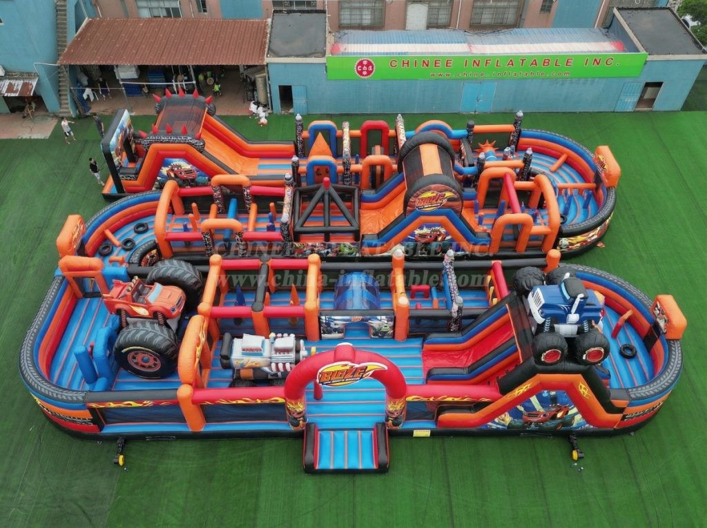 CR2-269 Blaze Monster Theme Challenging Run Giant Inflatable Obstacle Courses