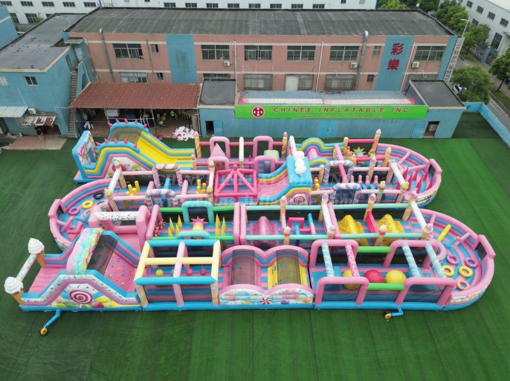 CR2-278 Candy Theme Challenging Run Giant Inflatable Obstacle Courses