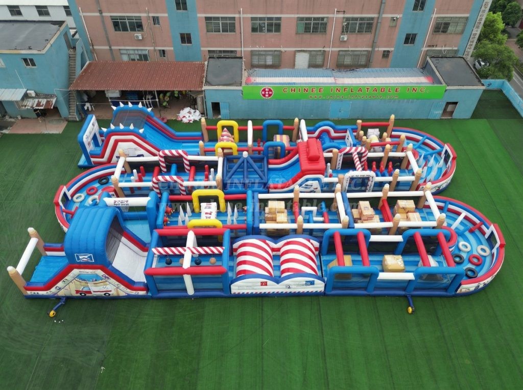 CR2-322 Post Office Theme Challenging Run Giant Inflatable Obstacle Courses