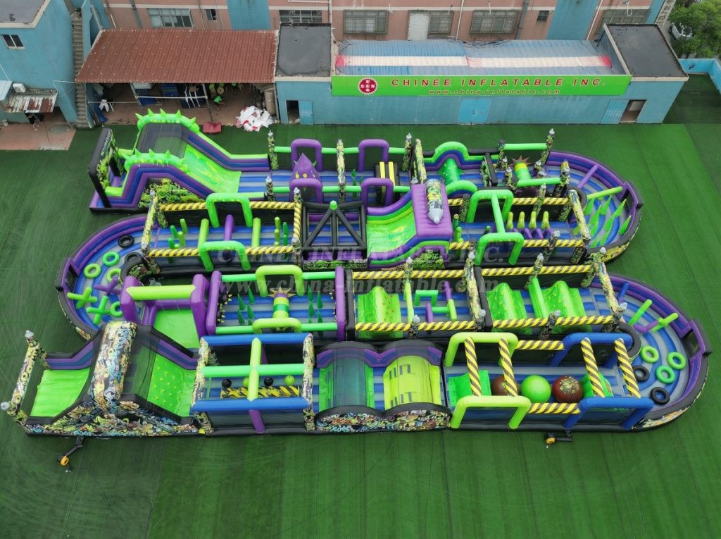 CR2-333 Toxic Theme Challenging Run Giant Inflatable Obstacle Courses