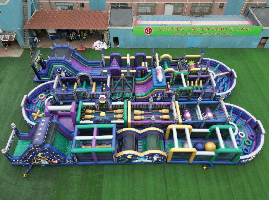 CR2-340 Wizard Theme Challenging Run Giant Inflatable Obstacle Courses