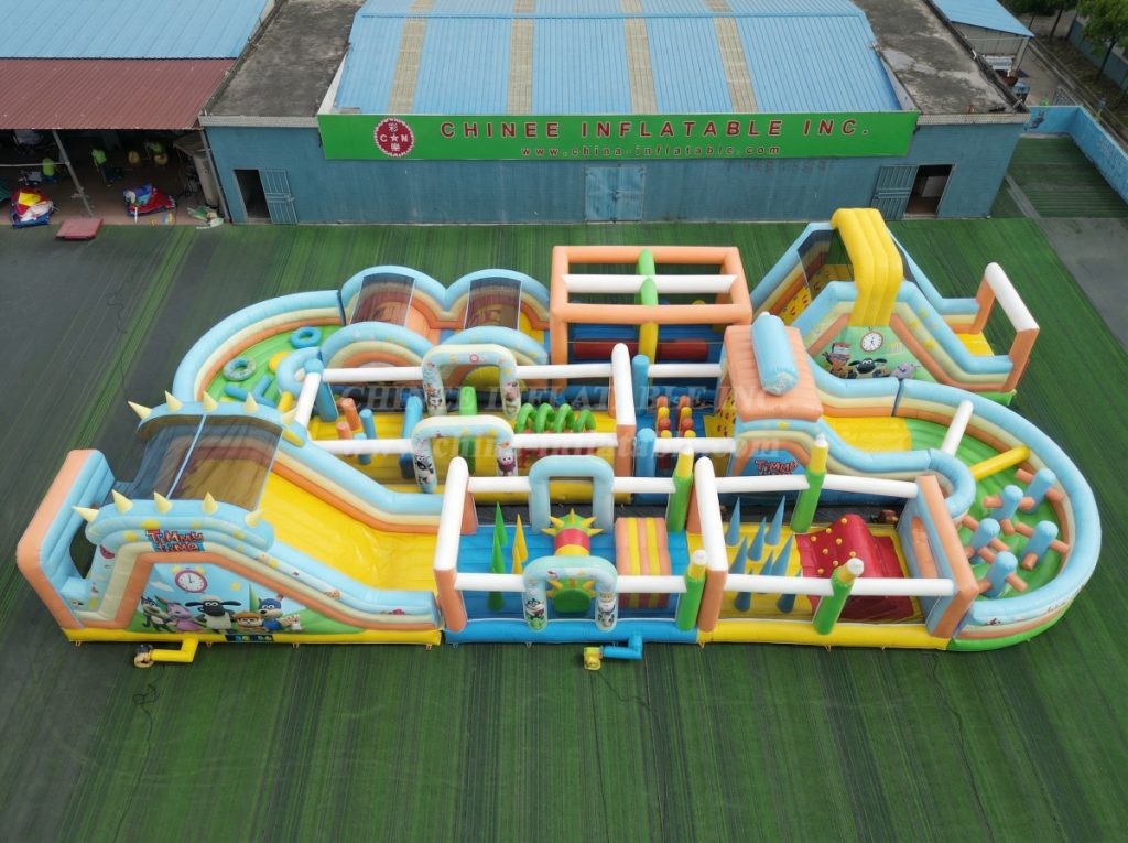 CR2-353 Timmy Time Theme Challenging Run Giant Inflatable Obstacle Courses