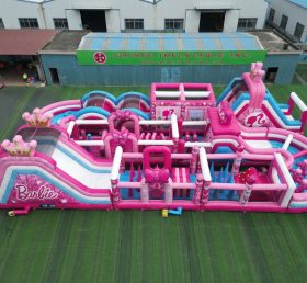 CR2-361 Barbie Theme Challenging Run Giant Inflatable Obstacle Courses