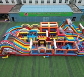 CR2-369 Cars Theme Challenging Run Giant Inflatable Obstacle Courses