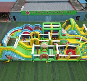 CR2-374 Cocomelon Theme Challenging Run Giant Inflatable Obstacle Courses