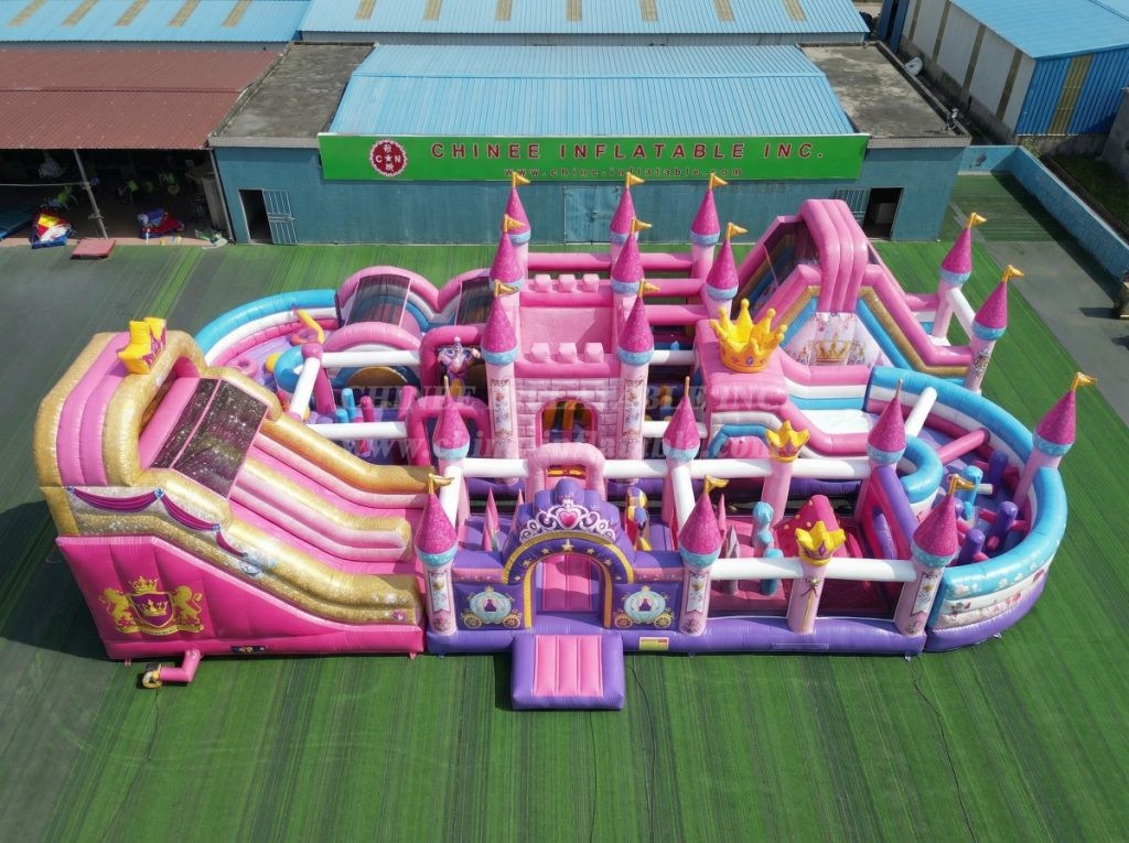 CR2-425 Princess Parties Theme Challenging Run Giant Inflatable Obstacle Courses