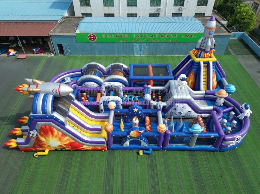 CR2-428 Rocket Theme Challenging Run Giant Inflatable Obstacle Courses