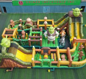 CR2-434 Shrek Theme Challenging Run Giant Inflatable Obstacle Courses
