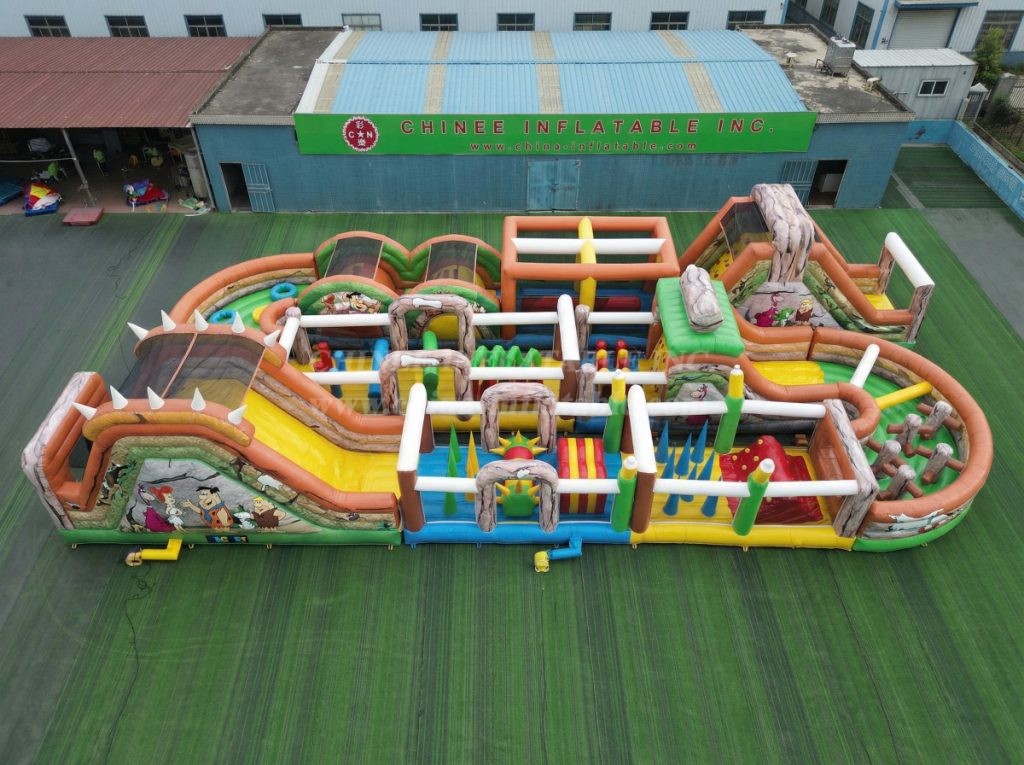 CR2-448 The Flintstones Theme Challenging Run Giant Inflatable Obstacle Courses
